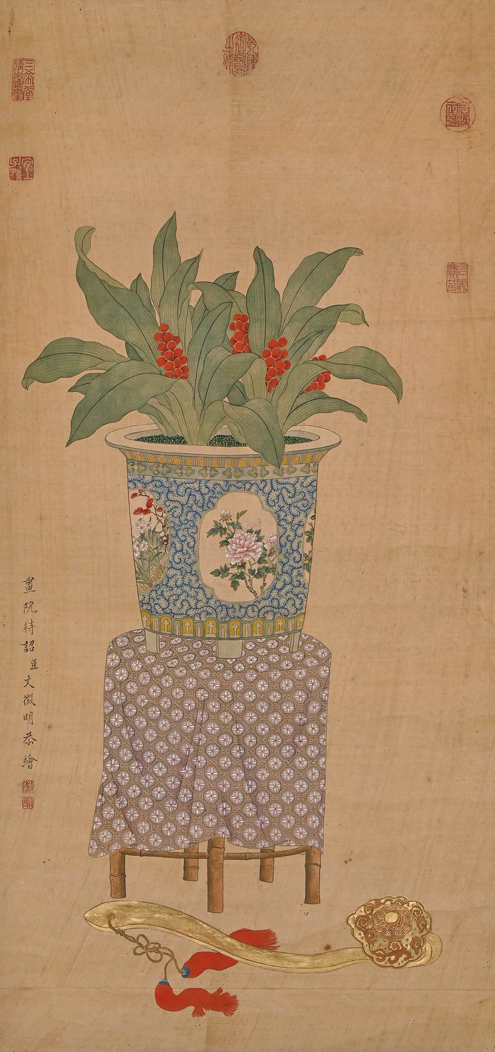 文徵明-1-8（86.3×40.8cm原绢轴.jpg